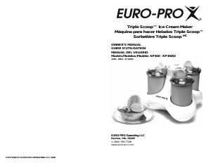 Manual Euro-Pro KP300W Ice Cream Machine