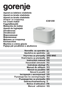 Manual Gorenje ICM10W Ice Cream Machine