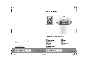 Manual SilverCrest IAN 384916 Ice Cream Machine