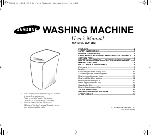 Manual Samsung WA15R3Q3FW/YL Washing Machine