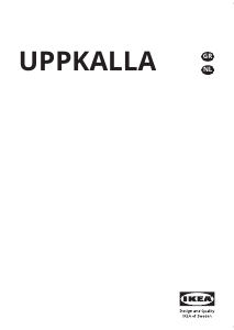 Handleiding IKEA UPPKALLA Koel-vries combinatie
