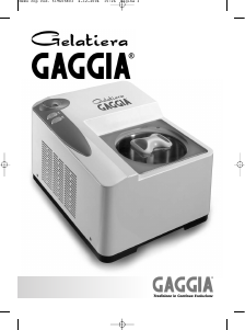 Manuale Gaggia Gelatiera Macchina del gelato