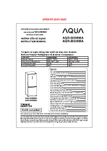 Hướng dẫn sử dụng Aqua AQR-B299MA Tủ đông lạnh