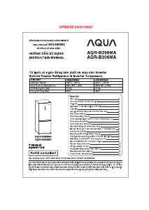 Hướng dẫn sử dụng Aqua AQR-B306MA Tủ đông lạnh