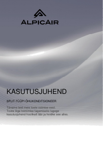 Kasutusjuhend AlpicAir AWI-35HPDC1F Kliimaseade