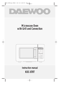 Manual Daewoo KOC-870T Microwave
