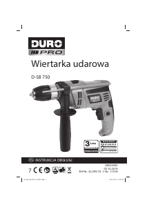 Instrukcja DURO D-SB 750 Wiertarka udarowa