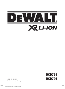 Manual DeWalt DCD791 Maşină de găurit-înşurubat