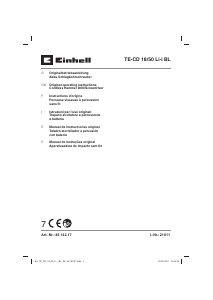Handleiding Einhell TE-CD 18/50 Li-i BL Schroef-boormachine