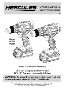 Manual Hercules HC91B Drill-Driver