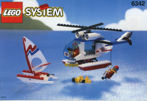 Handleiding Lego set 6342 Town Reddingshelikopter bij het strand