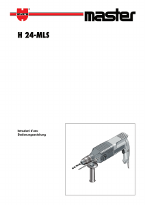 Bedienungsanleitung Master H 24-MLS Schlagbohrmaschine