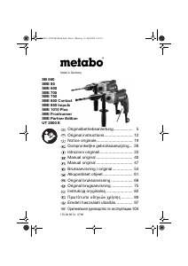 Mode d’emploi Metabo SBE 850 Contact Perceuse à percussion