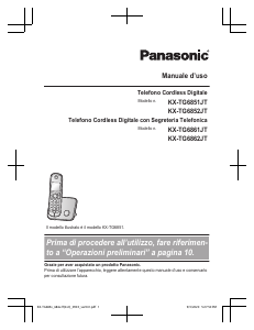 Manuale Panasonic KX-TG6852JT Telefono senza fili