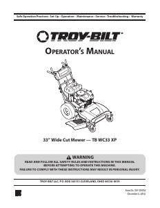 Manual de uso Troy-Bilt TB WC33 XP Cortacésped