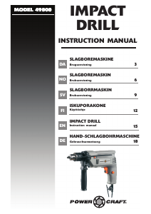 Brugsanvisning Power Craft 49000 Slagboremaskine