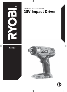 Manual Ryobi R18ID3 Screw Driver