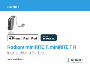 Manual Sonic Radiant 40 MNR T Hearing Aid