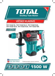 Manuál Total TH1153216 Rotační kladivo