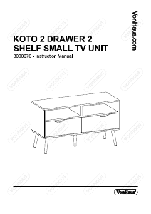 説明書 VonHaus 3000070 TVベンチ