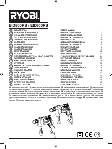 Manual de uso Ryobi EID-500RS Taladradora de percusión