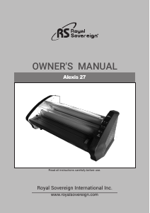 Manual Royal Sovereign Alexis 27 Laminator