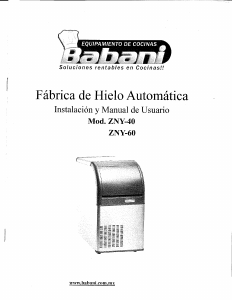 Manual de uso Babani ZNY-40 Máquina de hacer hielo