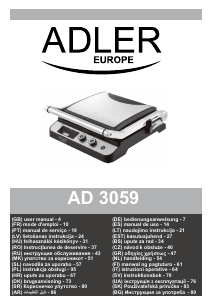 Kasutusjuhend Adler AD 3059 Kontaktgrill