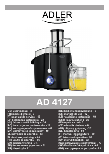 Manual Adler AD 4127 Juicer