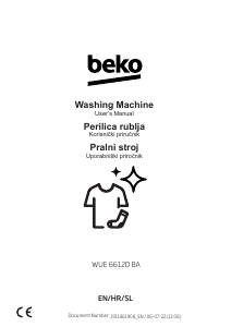 Priročnik BEKO WUE 6612D BA Pralni stroj