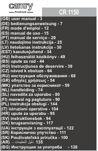 Használati útmutató Camry CR 1150B Ébresztőóra