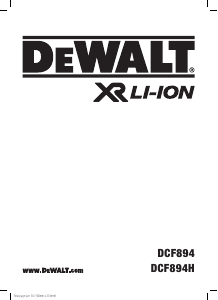 Manual DeWalt DCF894H Impact Wrench