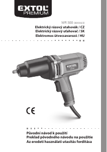 Manuál Extol WR 500 Akušroubovák