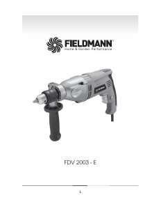 Manual Fieldmann FDV 2003-E Maşină de găurit cu percuţie
