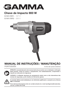 Manual Gamma G1961/BR1 Chave de impacto
