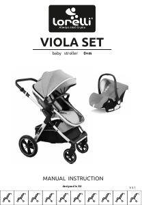 Kullanım kılavuzu Lorelli Viola Set Katlanır bebek arabası