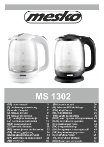 Manuale Mesko MS 1302 Bollitore