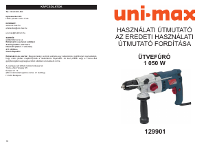 Használati útmutató Uni-Max 129901 Ütvefúró
