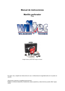 Manual de uso Wiltec 62555 Martillo perforador