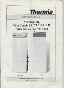 Bruksanvisning Thermia Villa Classic 75 Värmepump