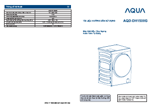 Hướng dẫn sử dụng Aqua AQD-DH1500G Máy sấy-giặt