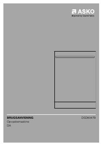 Brugsanvisning Asko DSD8347B Opvaskemaskine