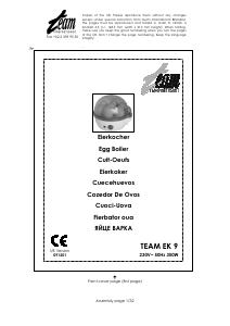 Manual de uso Team EK 9 Cocedor de huevos