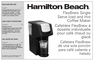 Handleiding Hamilton Beach 49921 Koffiezetapparaat