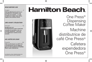 Mode d’emploi Hamilton Beach 47601 Cafetière