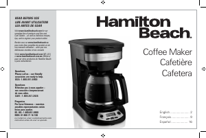 Manual Hamilton Beach 46299 Coffee Machine