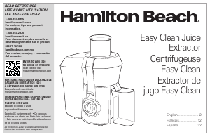 Manual Hamilton Beach 67735 Juicer