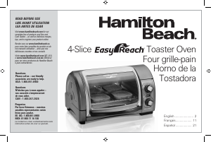 Manual Hamilton Beach 31344 Oven