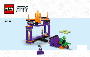 Handleiding Lego set 60359 City Uitdaging: dunken met stuntbaan