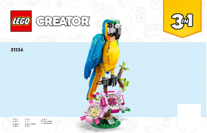 Handleiding Lego set 31136 Creator Exotische papegaai